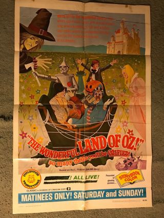 Wizard Of Oz Cult Movie Poster & 2 Lobby Cards The Wonderful Land Of Oz 