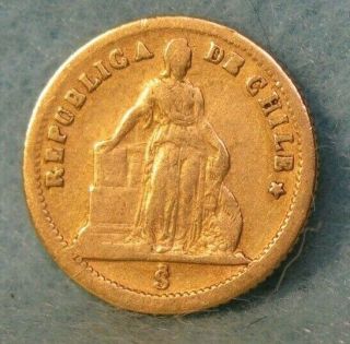 1860 So Chile 1 Peso Km 133 World Foreign Gold Coin Better Grade