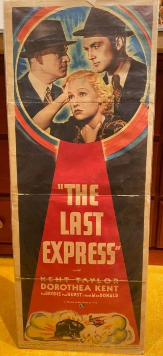 The Last Express - 14 " X 36 " Poster - Kent Taylor & Dorothea Kent - 1938