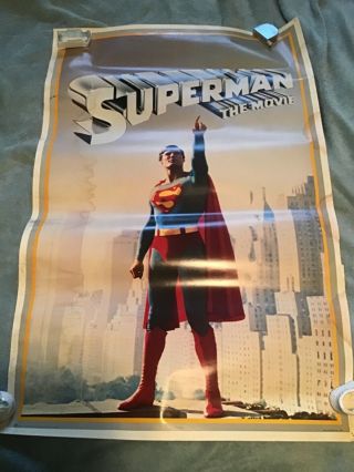 Vintage Rare 1978 Superman The Movie Thought Factory Poster Reeves Dc Comics