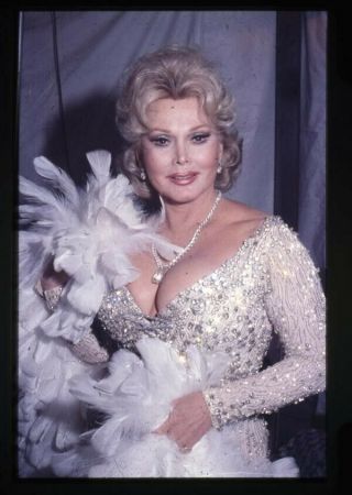 Zsa Zsa Gabor Busty Buxom In Glamorous Dress Vintage 35mm Transparency