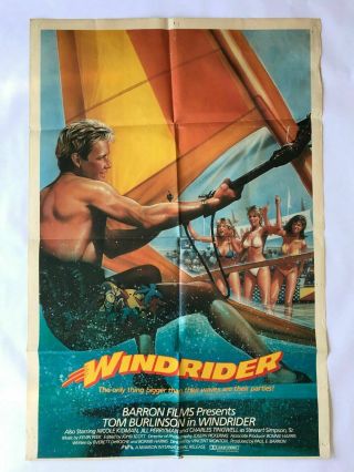 Windrider 1980s Turkish Drama Movie Poster C6 Ultra Rare 27x40 " Ss