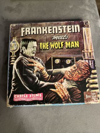 Vintaye Castle Films 8mm Frankenstein Meets The Wolf Man Universal Monsters