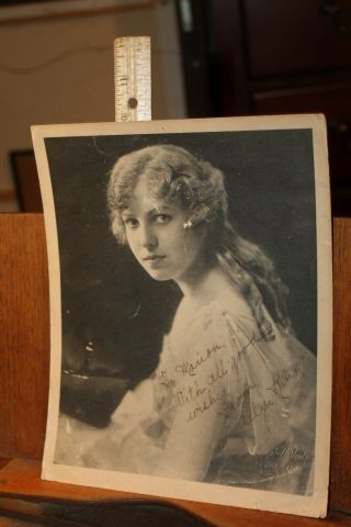 Antique Signed Celebrity 8x10 Photo Allyn King 1918 Ziegfeld Follies Girl