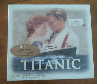 Titanic Collectors Edition Film On Vhs,  8 Collector Cards & 35 Mm Film Cell