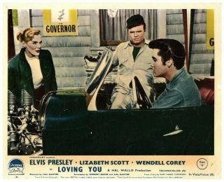 Loving You Lobby Card Elvis Presley Lizabeth Scott Vintage Hot Rod 1957