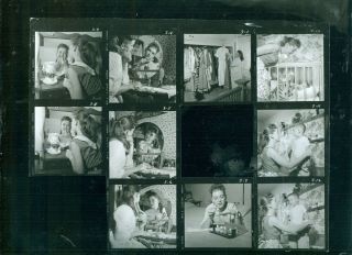 Dianne Lennon Sister With 2 Cut Out - - - 8 X 10 - Contact Sheet Photograph