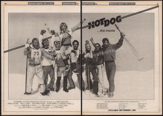 Hot Dog.  The Movie_original 1983 Trade Print Ad / 3 Pg.  Promo / Poster_skiing