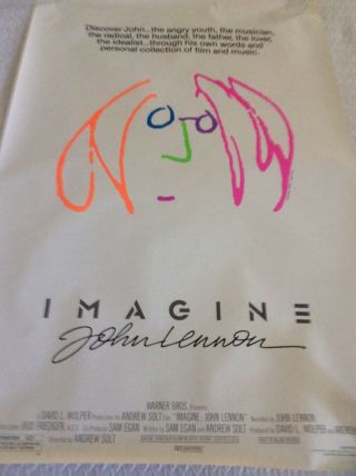 Imagine: John Lennon Rolled Orig Movie Poster The Beatles (1988)