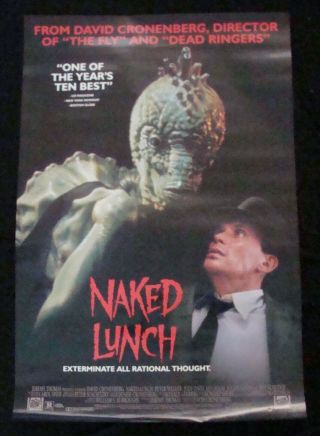Naked Lunch Movie Poster David Cronenberg Peter Weller 1992 Video Promo