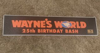 Wayne’s World Light Box Movie Theater Mylar Banner Poster Small 2.  5x11.  5