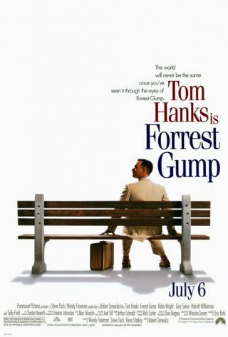 Forrest Gump (1994) Movie Poster,  Ds,  Nm,  Rolled