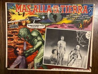 This Island Earth Mexican Lobby Card 1955 13x16” Mas Alla De La Tierra