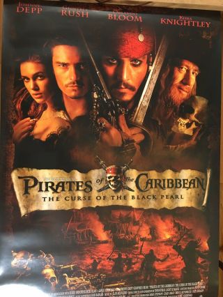 Pirates Of The Caribbean Movie Poster - 27 X 40”