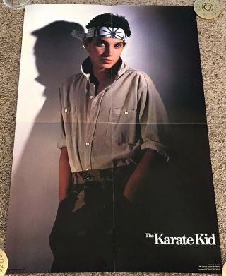 Vintage 1984 Ralph Macchio Karate Kid Poster,  21x32,  Western Graphics