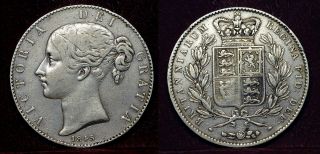 Great Britain - Crown 1845,  Queen Victoria - Silver