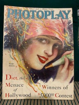 January 1929 Photoplay Charles Sheldon Cover Of Madge Bellamy - Complete