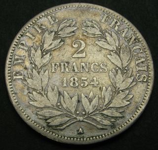 France 2 Francs 1854 A - Silver - Napoleon Iii.  - F - 1970