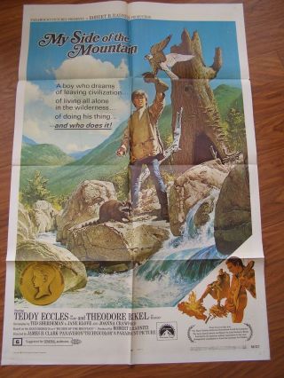 Vintage Movie Poster 1 Sheet My Side Of The Mountain 1968 Teddy Eccles