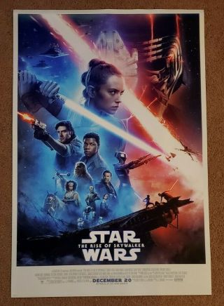 Star Wars Rise Of Skywalker 27x40 Final One Sheet Ds Movie Poster