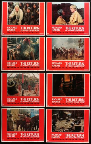 The Return Of A Man Called Horse Set 8 1976 Movie Lobby Cards 11 X 14 "
