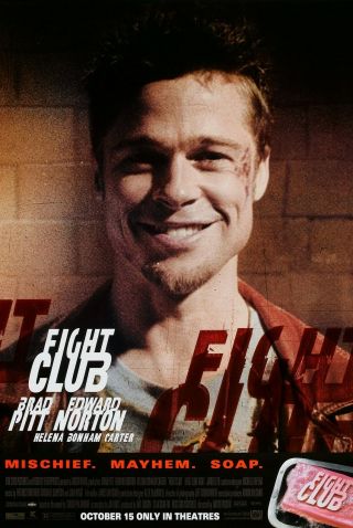 Fight Club (1999) Movie Poster - Advance Brad Pitt - Rolled