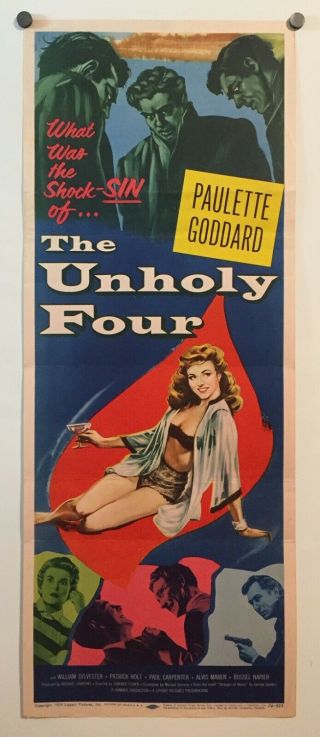 The Unholy Four - Sexy Paulette Goddard Insert - Is She The Guilty Party??