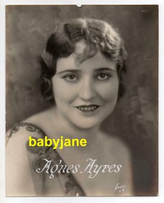 Agnes Ayres 7x9 Photo By Evans Studios 1920 