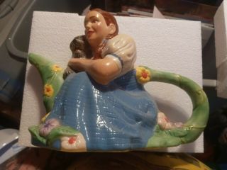 Treasure Craft Wizard of Oz Dorothy & Toto Tea Pot Judy Garland NIB 3