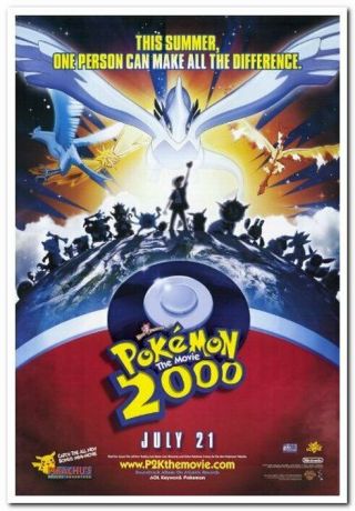 Pokemon 2 - 2 - Sided 27x40 Rolled Movie Poster - 2000 - Pikachu,  Satoshi