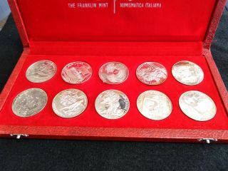 1969 Tunisia Tunisienne Franklin 10 Coin Proof Sterling Silver Set