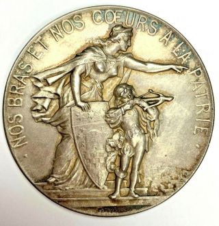 1886 Swiss Silver Shooting Medal Neuchatel Chaux De Fond R - 951a No Reserve_97