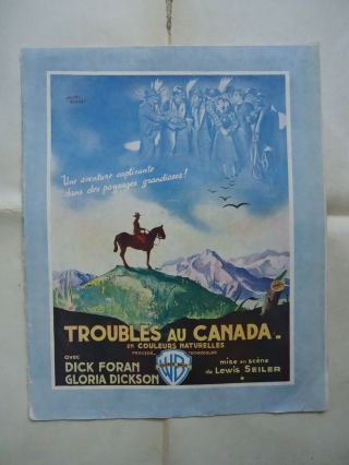 Heart Of The North/dick Foran/upb/ French Pressbook
