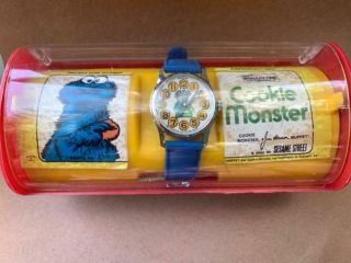 Muppets Cookie Monster Sesame Street Wristwatch Wbox Runs Henson