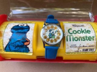 Muppets COOKIE MONSTER Sesame Street Wristwatch wBox Runs Henson 2