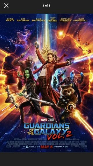 Guardians Of The Galaxy Vol 2 Marvel Final Poster 27 X 40 Double Sided Mirror