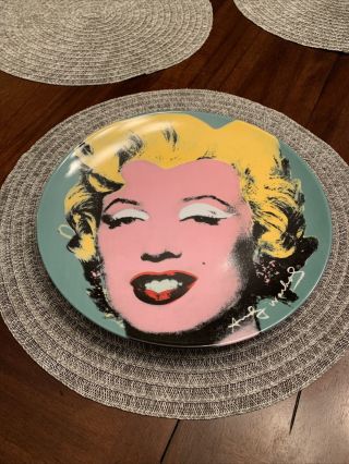 Marilyn Monroe Andy Warhol Block China Numbered 10.  25 " Dinner Plate Le 5,  000