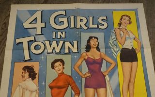 1957 4 GIRLS IN TOWN MOVIE POSTER 27 