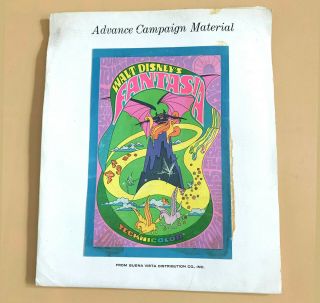 Disney Fantasia 1969 Psychedelic Re - Release Advance Campaign Material Folder