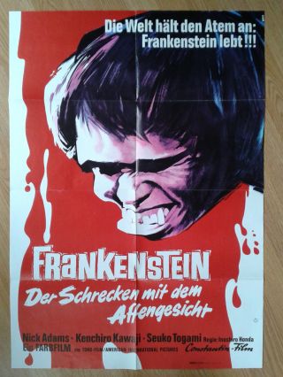 Toho - Frankenstein Conquers The World - German 1 - Sheet 1970s - Ishiro Honda