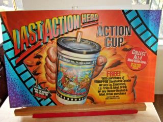 Last Action Hero Burger King Action Cup 3 - D Promo Poster