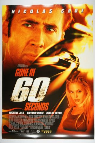 Gone In 60 Seconds 1sh Ds Movie Poster 2000 N.  Cage Angelina Jolie