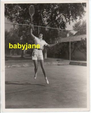 Claudette Colbert Orig 8x10 Photo By English 1933 Palm Springs Playing Tennis