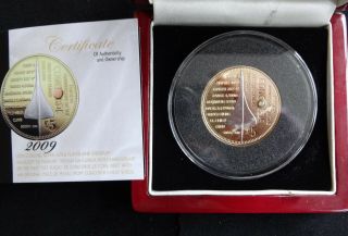 2009 Silver Proof Gold Plated Piedfort Tdc £5 Coin Box,  Concorde 1/499