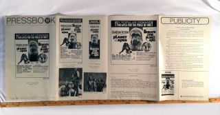 Planet of the Apes & Beneath Planet Of Apes 1971 Movie Press Book Uncut 3