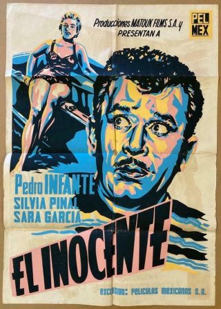 Pedro Infante El Inocente 1956 Great Art Org Mexican Movie Poster 2234