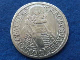 Rdr Bohemia Olmutz Karl Ii Von Liechtenstein,  Xv Kreuzer Silver 1675 Rare