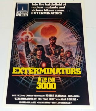 Exterminators Of The Year 3000 Cult Biker Movie Video Vhs Release Promo Poster