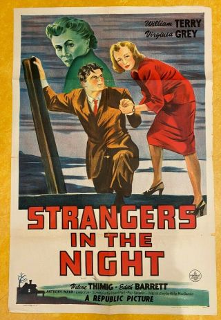 " Strangers In The Night " - 1944 One Sheet Movie Poster - 27 " X 41 "