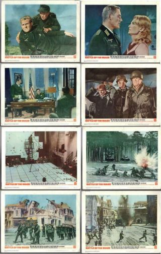 8 Lobby Cards 1966 Battle Of The Bulge Henry Fonda,  Robert Shaw